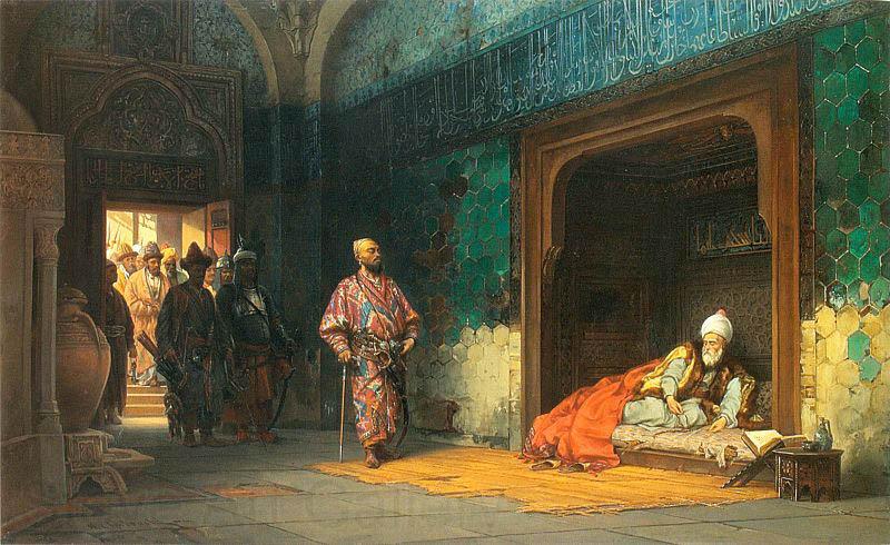 Stanislaw Chlebowski Sultan Bayezid prisoned by Timur. Germany oil painting art
